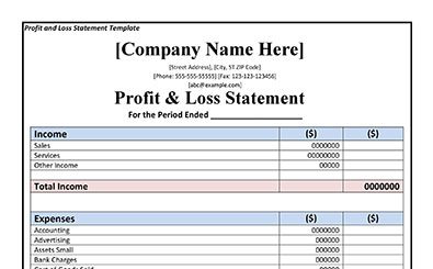 Business-Profit-and-Loss-Statement-Template Business Profit and Loss