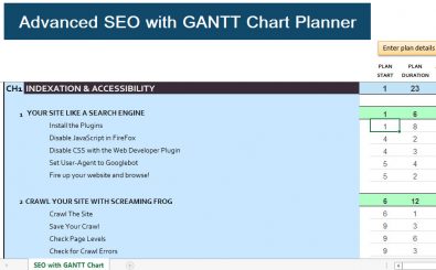 Advanced SEO with GANTT Chart Template Advanced SEO with GANTT Chart Template