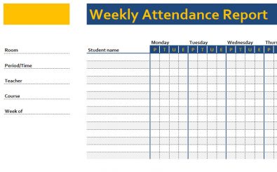 Attendance Chart Template Attendance Chart Template