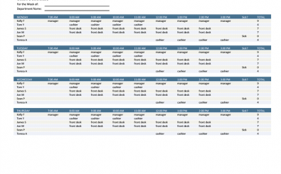 Weekly Employee Shift Calendar Template Weekly Employee Shift Calendar Template
