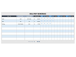 Bill-Pay-Schedule Bill Pay Schedule